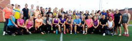 Tester och träning Amerikansk fotboll damlandslaget Foto: All Sport & Idrott