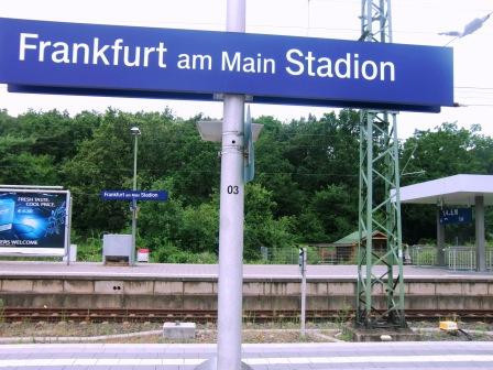 Tågstation, Amerikansk Fotboll EM 2010 Frankfurt Tyskland foto: All Sport och Idrott